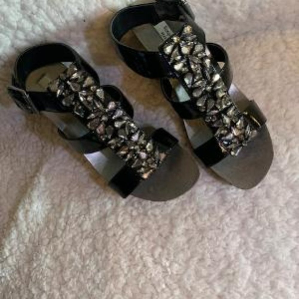 NEW SIMPLY VERA /VERA WANG JEWELED WEDGE SHOES 7